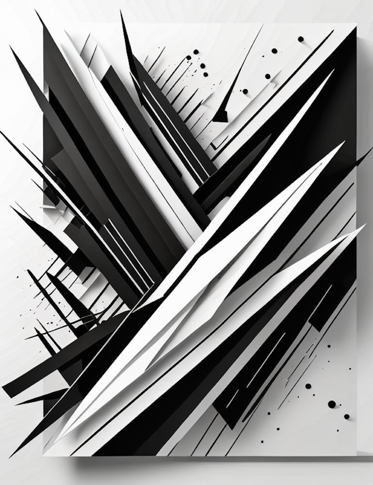 Black and White Abstract Art
