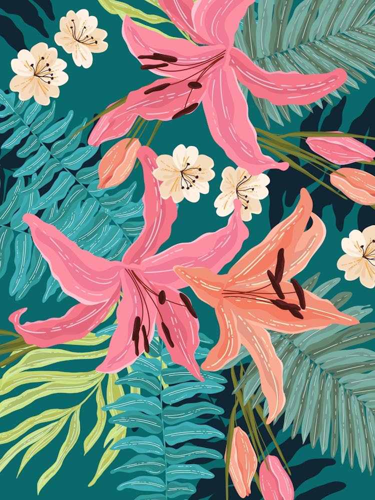 Kräftige tropische Blumen