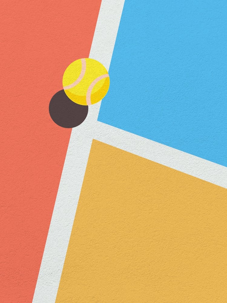 Minimal art vintage Tennis Court