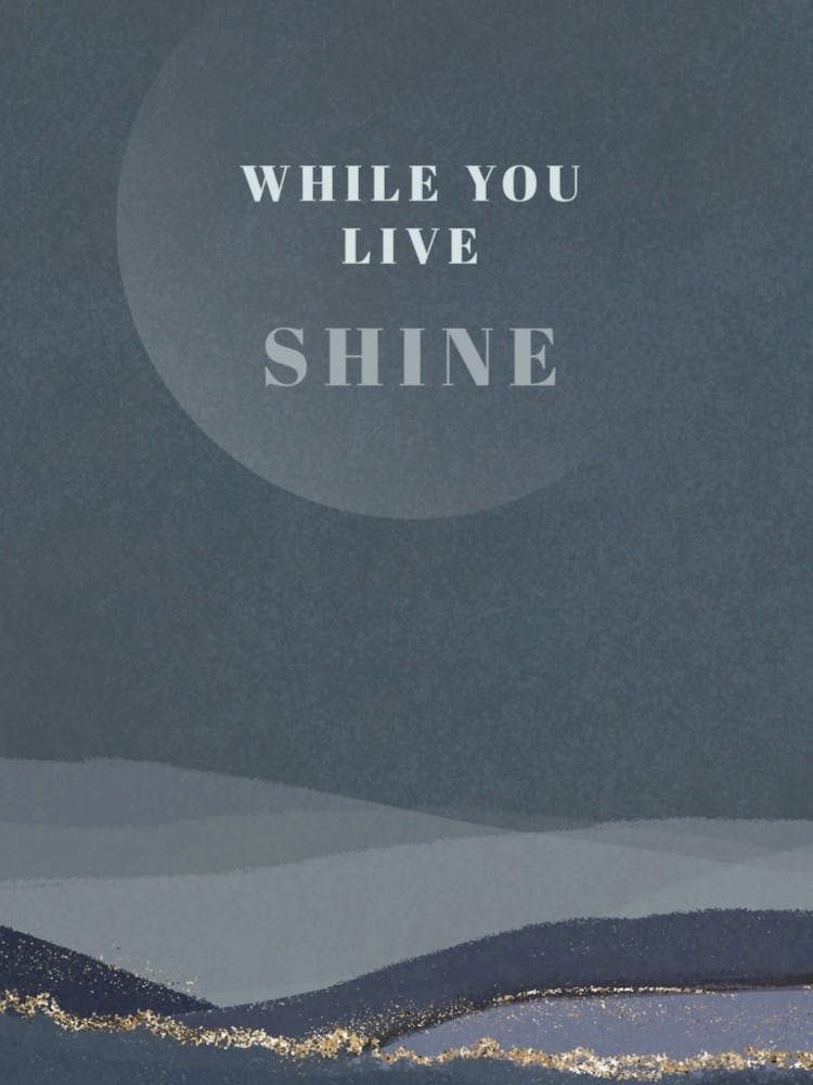 While You Live Shine Positie Quote Wall Art