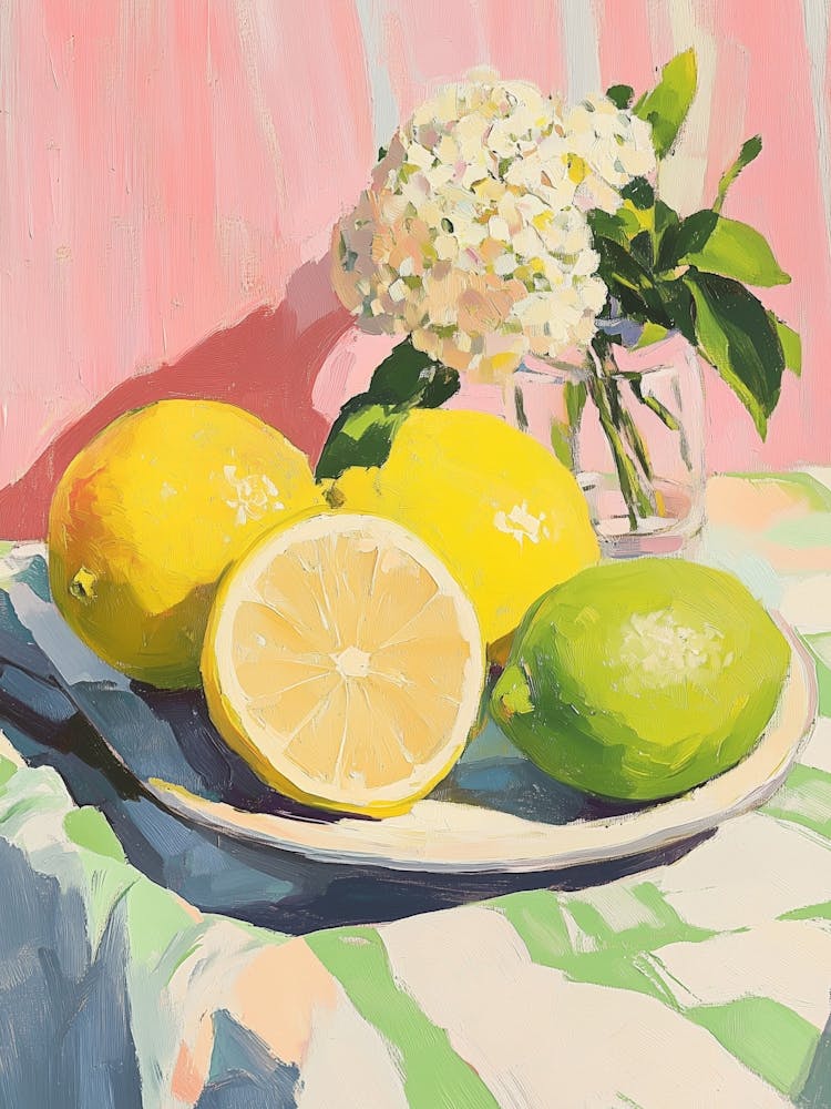 Lemons And Hydrangeas
