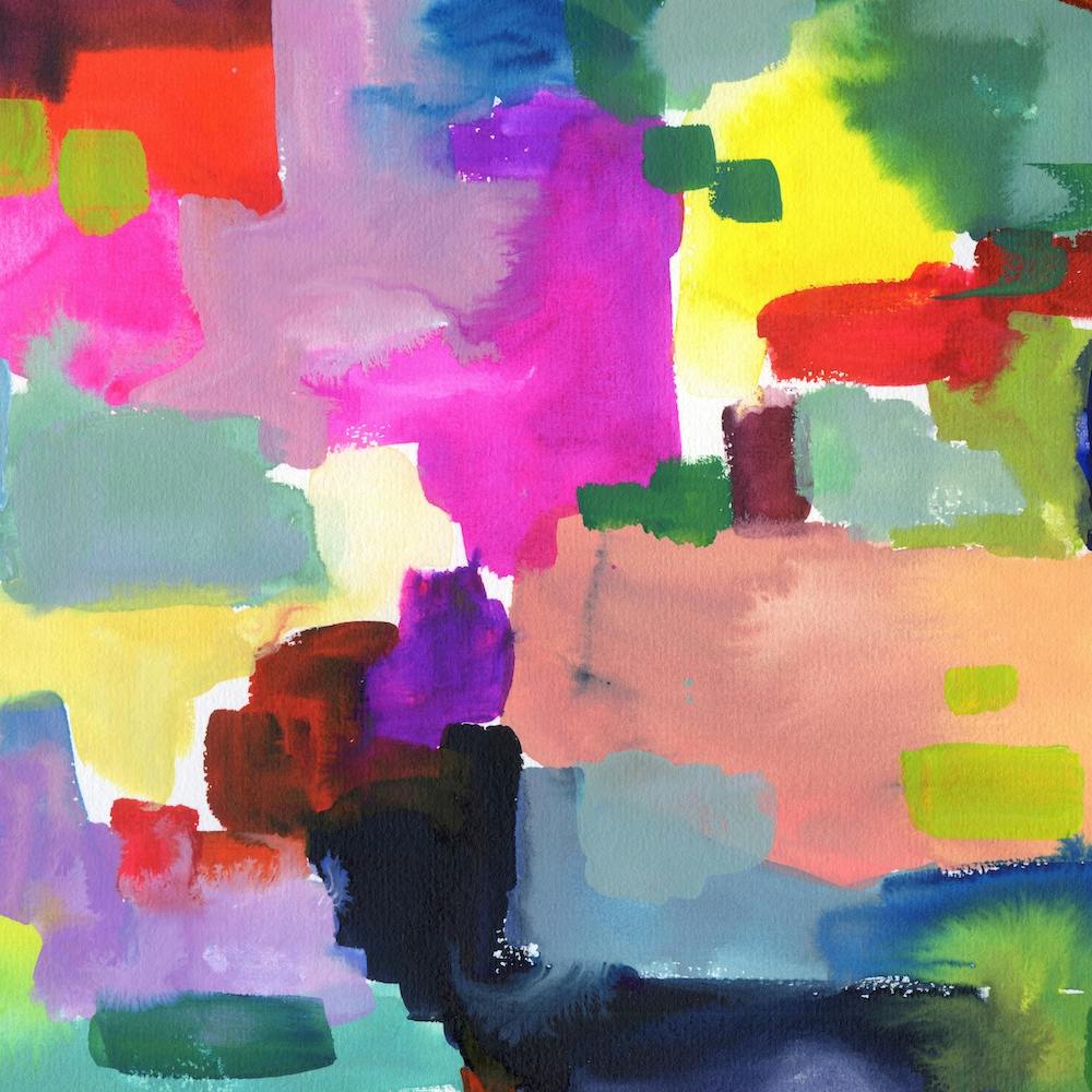 Abstract Painting with Peach