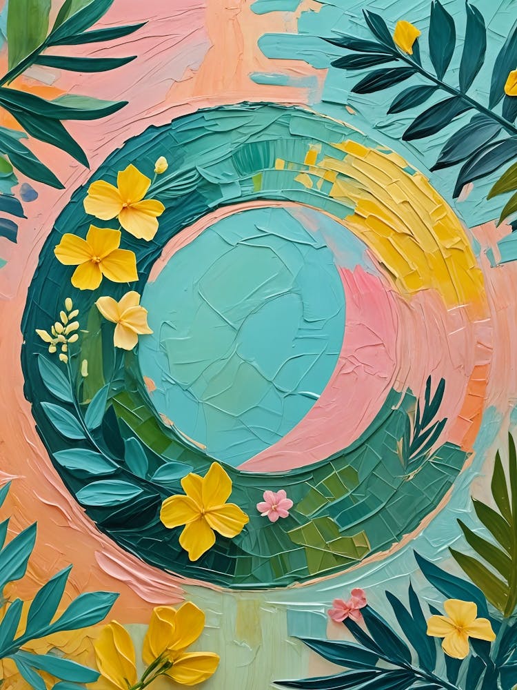 Tropical Circle Of Flowers no2