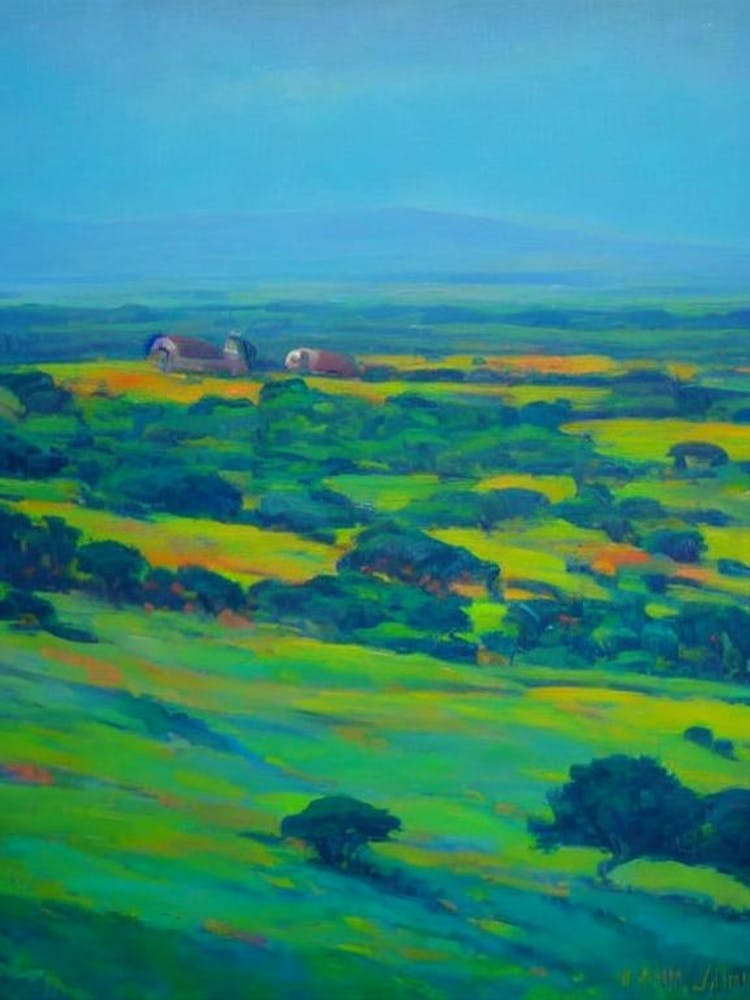 Addo Elephant National Park South Africa Blue Oil Painting 1 