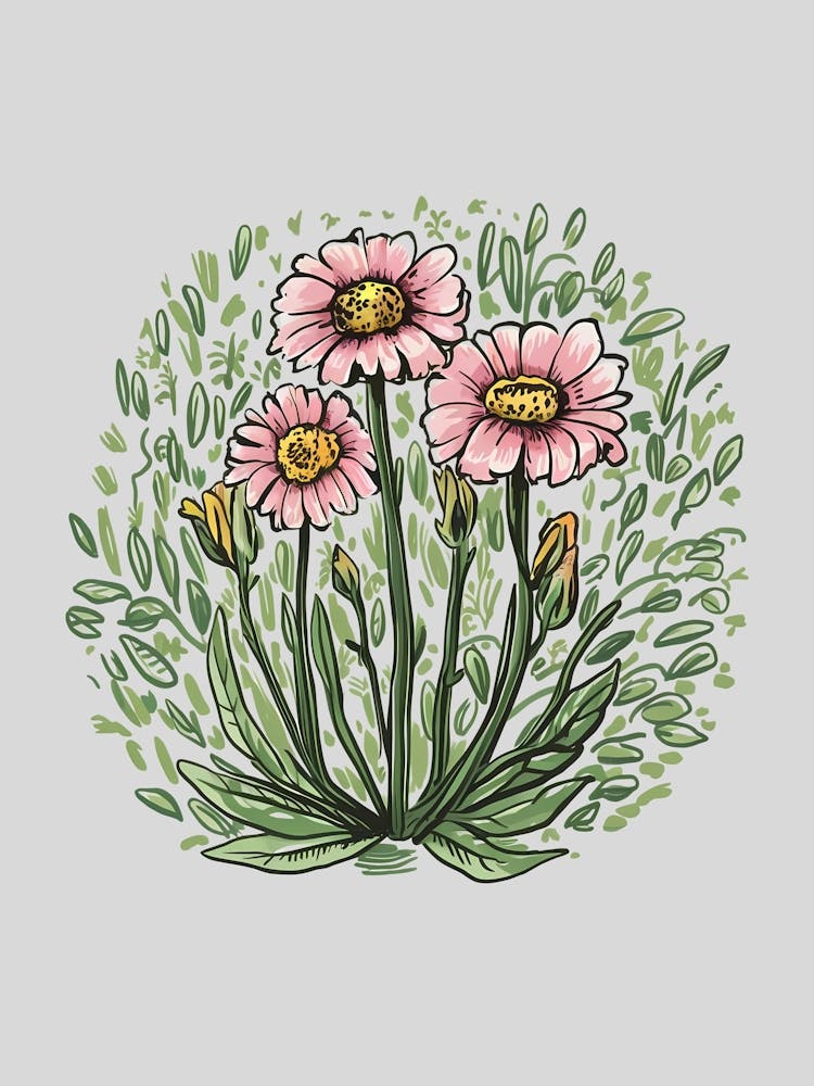 Rosa Gänseblümchen