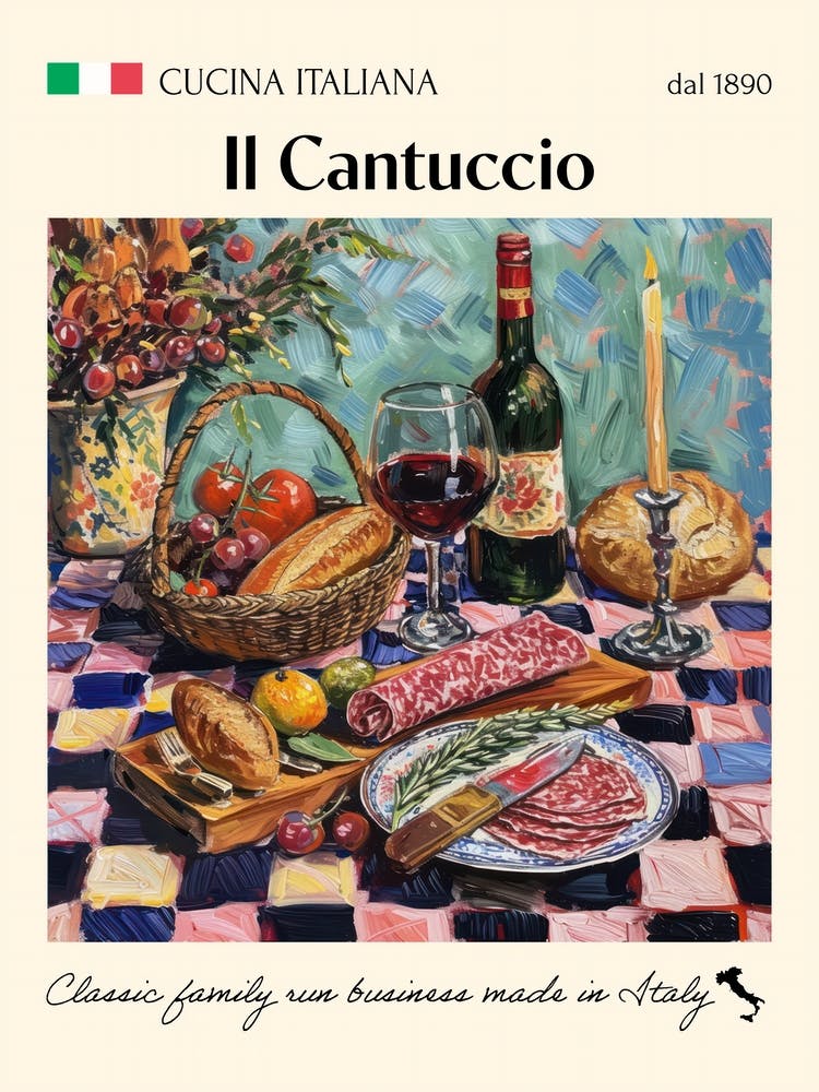 Il Cantuccio Trattoria Italienisches Poster Essen Küche