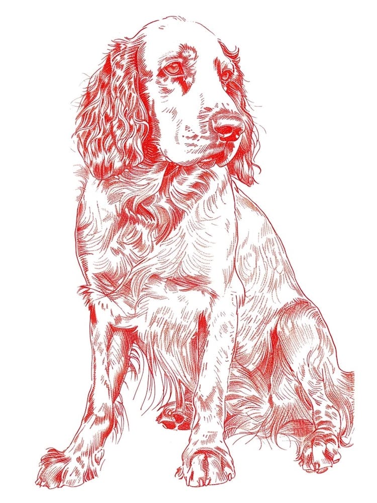 Irish Setter Line Sketch 2