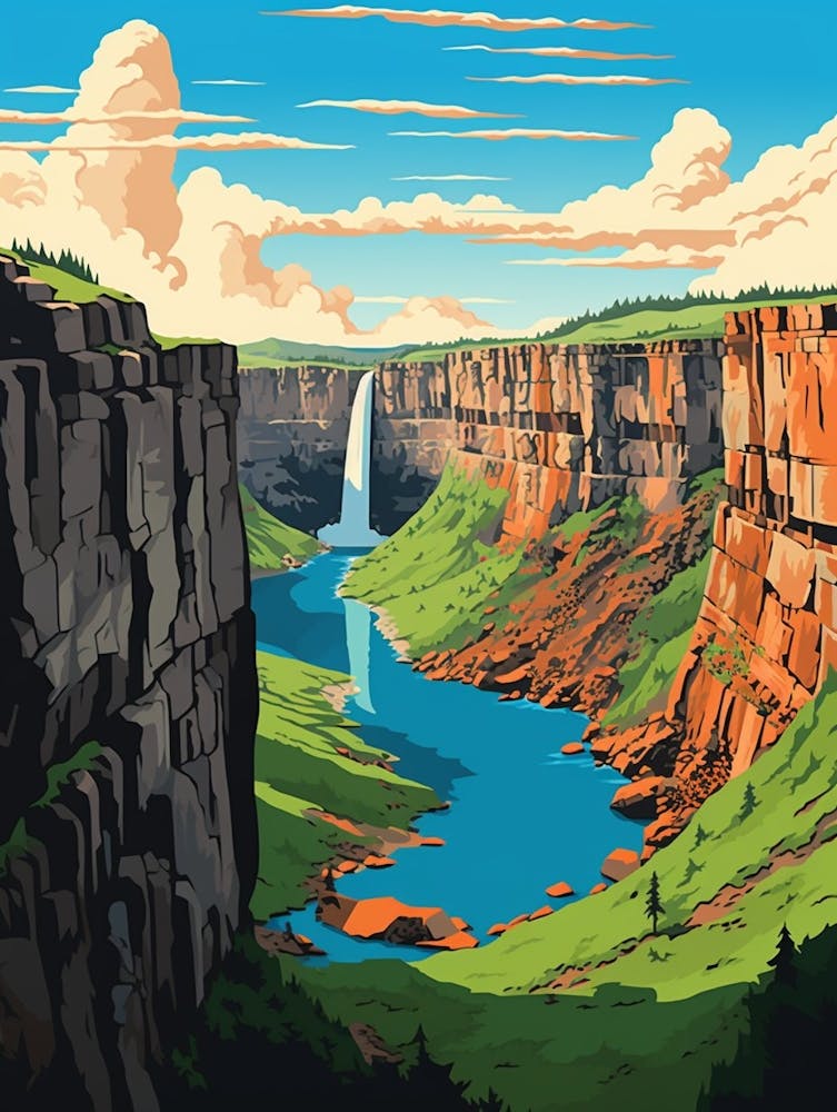 Palouse Falls State Park Retro Park 1