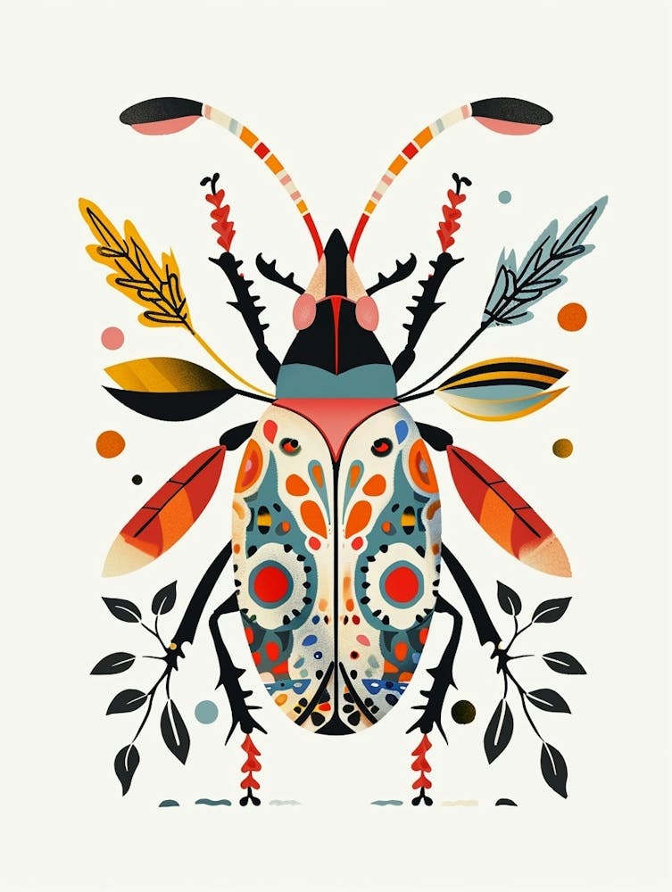 Colourful Insect Illustration Flea Beetle 16