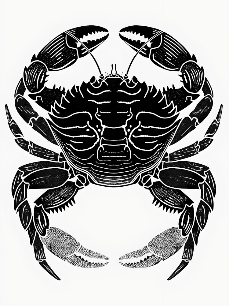 Black And White Crab
