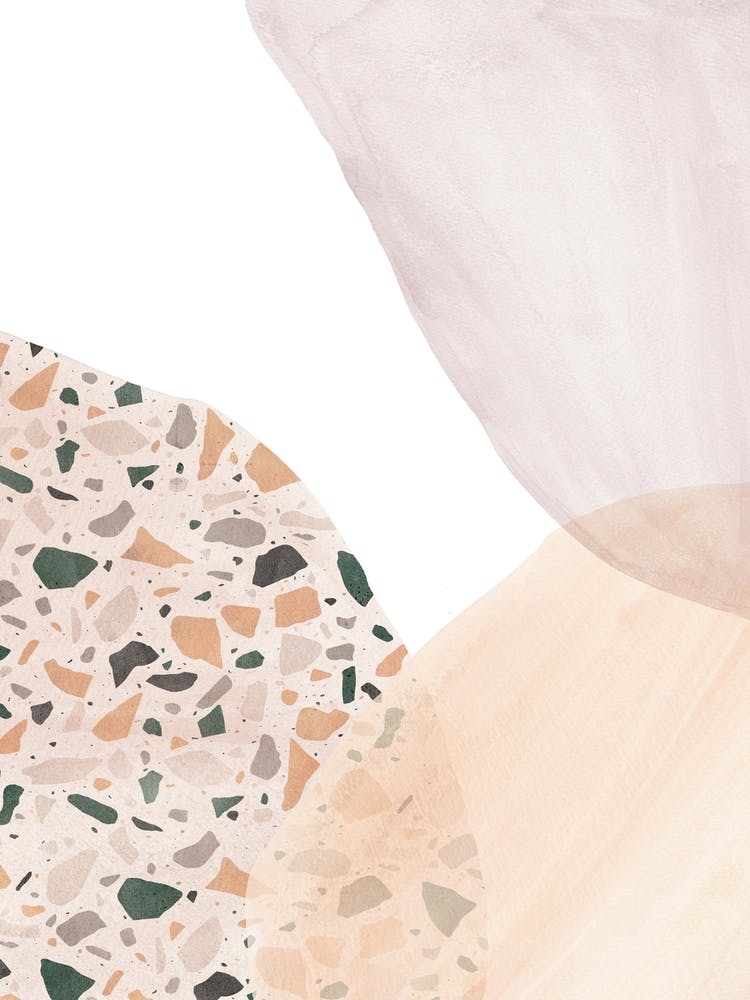 Abstract pastel Watercolor terrazzo 1