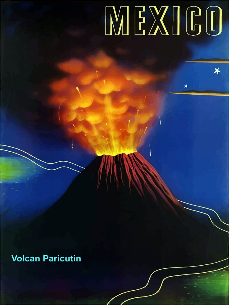 Mexico, Volcano Pericutin Eruption