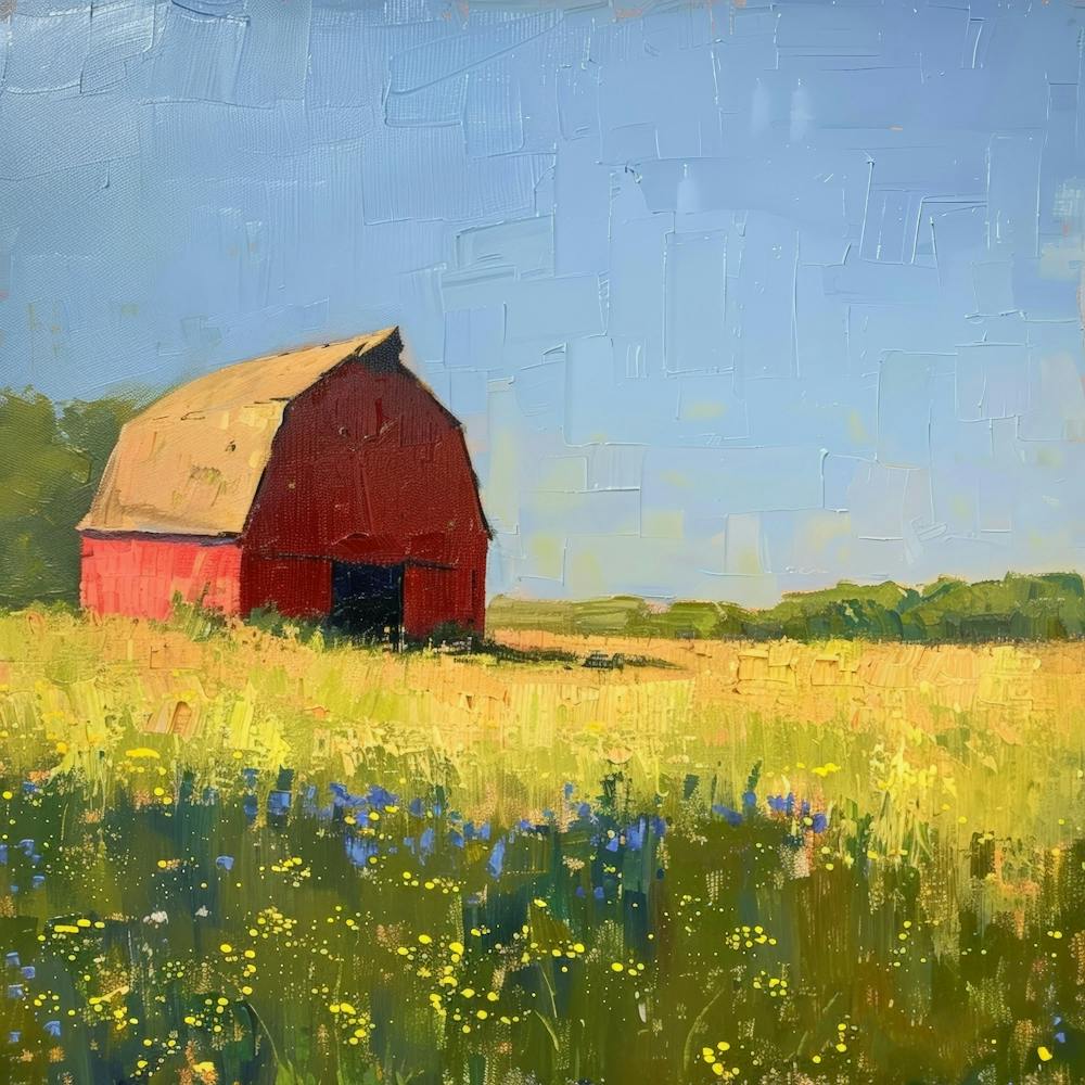 Red Barn In The Field