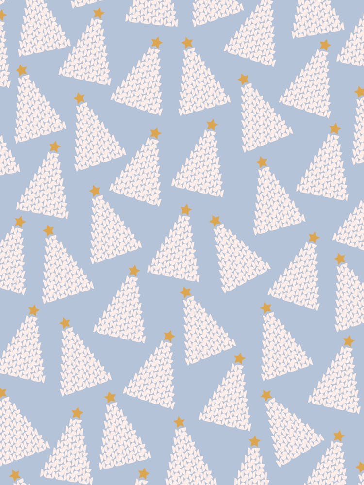 Christmas Tree Pattern Blue