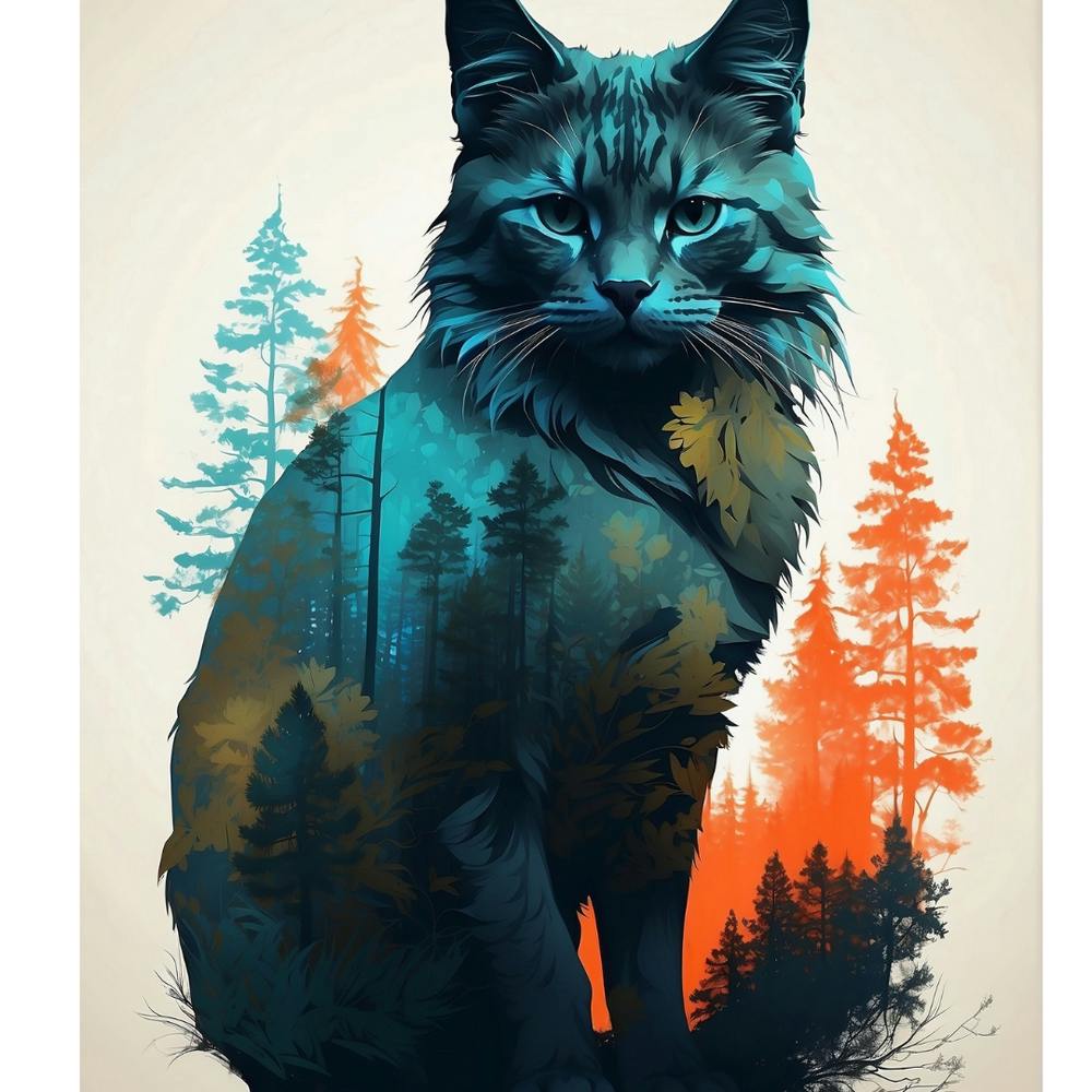 Cat In The Forest