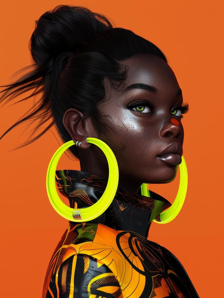 Neon Hoop Earrings