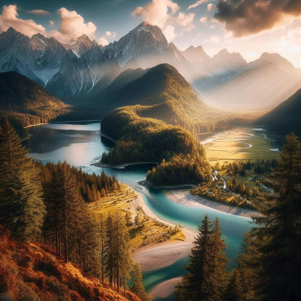 Sunrise In The Mountains