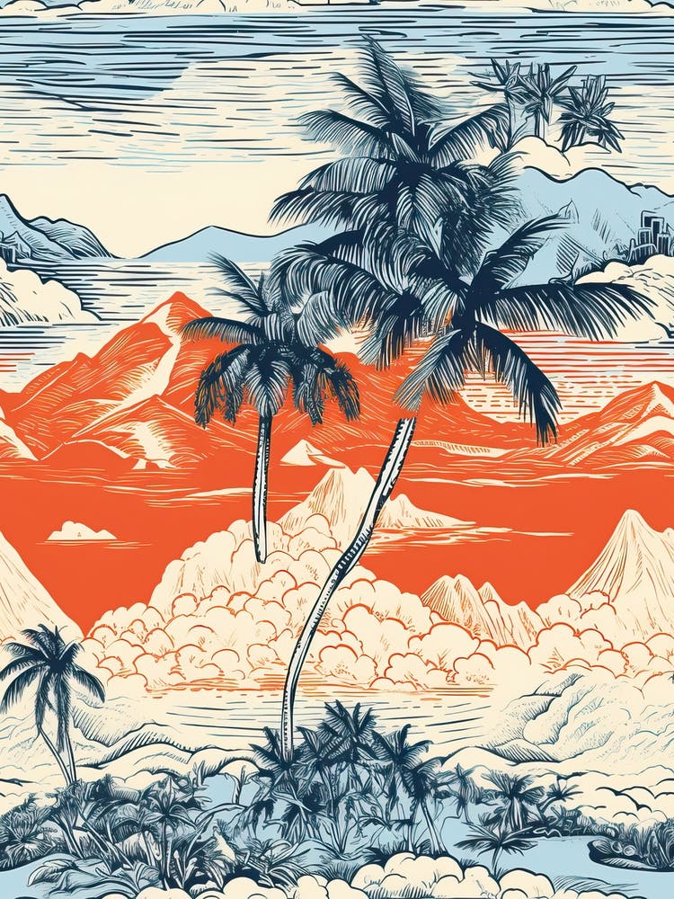 Bora Bora In French Polynesia, Inspired Travel Pattern 4