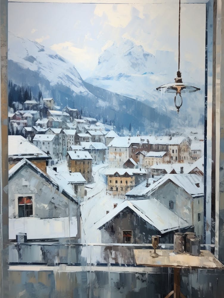 Winter Cityscape Lech Austria