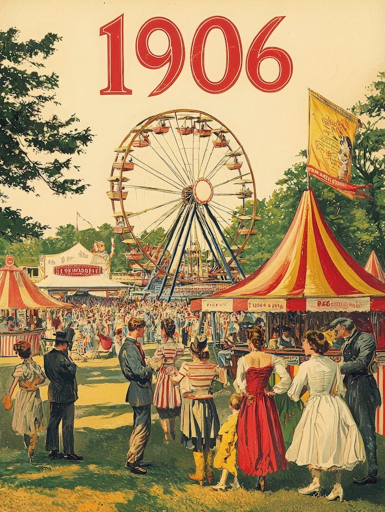 Aihrgdesign A Nostalgic Poster Of A 1906 Fairground Featuring 8d1835db 3453 402c 88d7 3f58b3bdb939 2