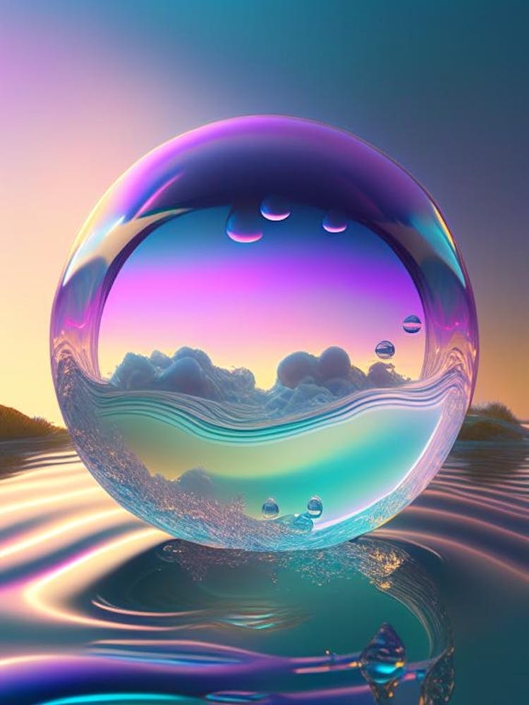 A Bubble Waterscape Holographic 2
