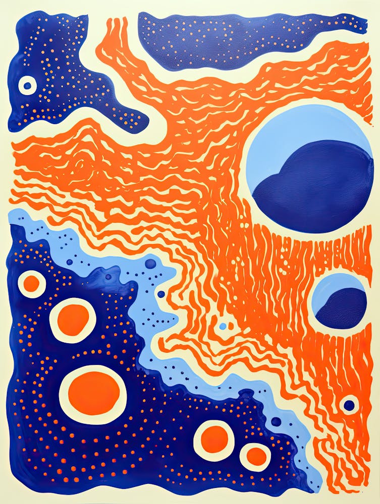 Surreal Mycelium Dreamlike Abstract Art