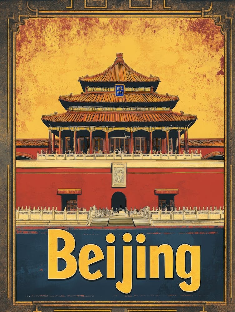 Aihrgdesign A Vintage Travel Poster Of Beijing 3