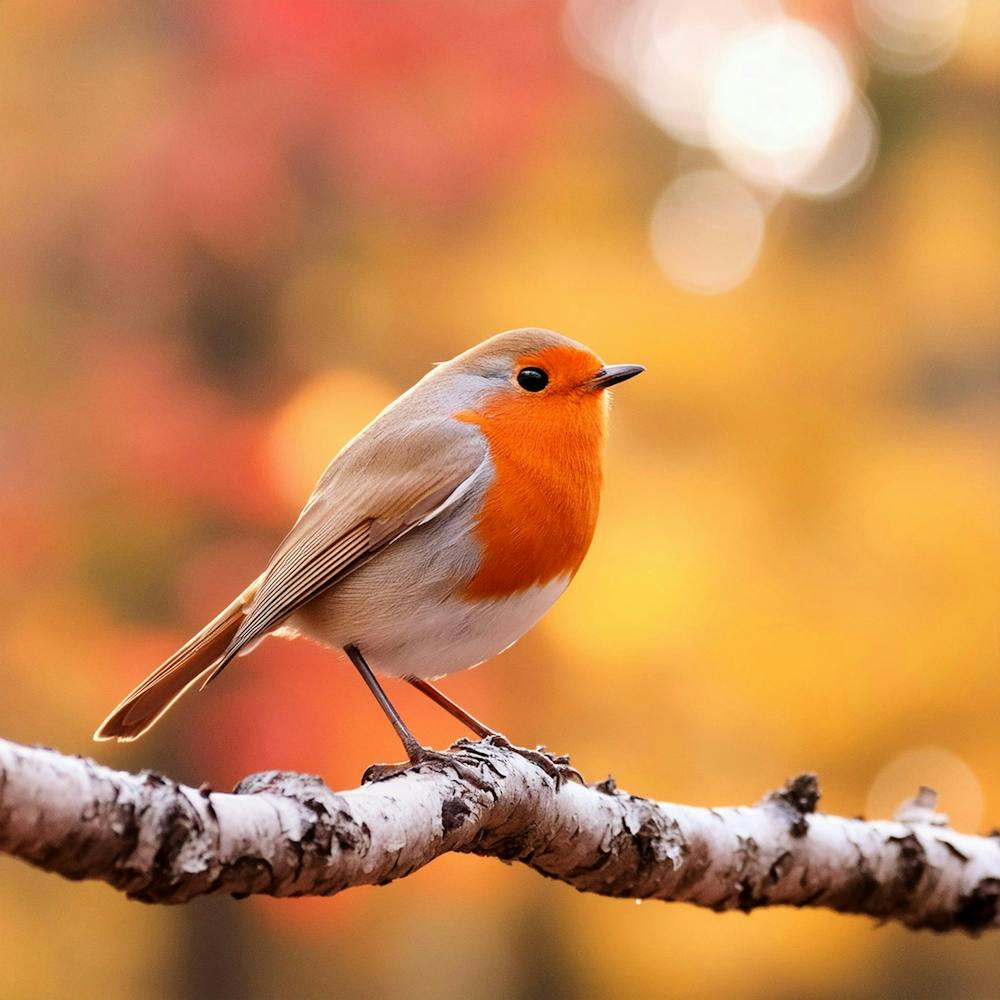 Red Capped Robin On A Branch