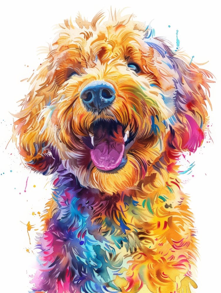 Colorful Dog Painting