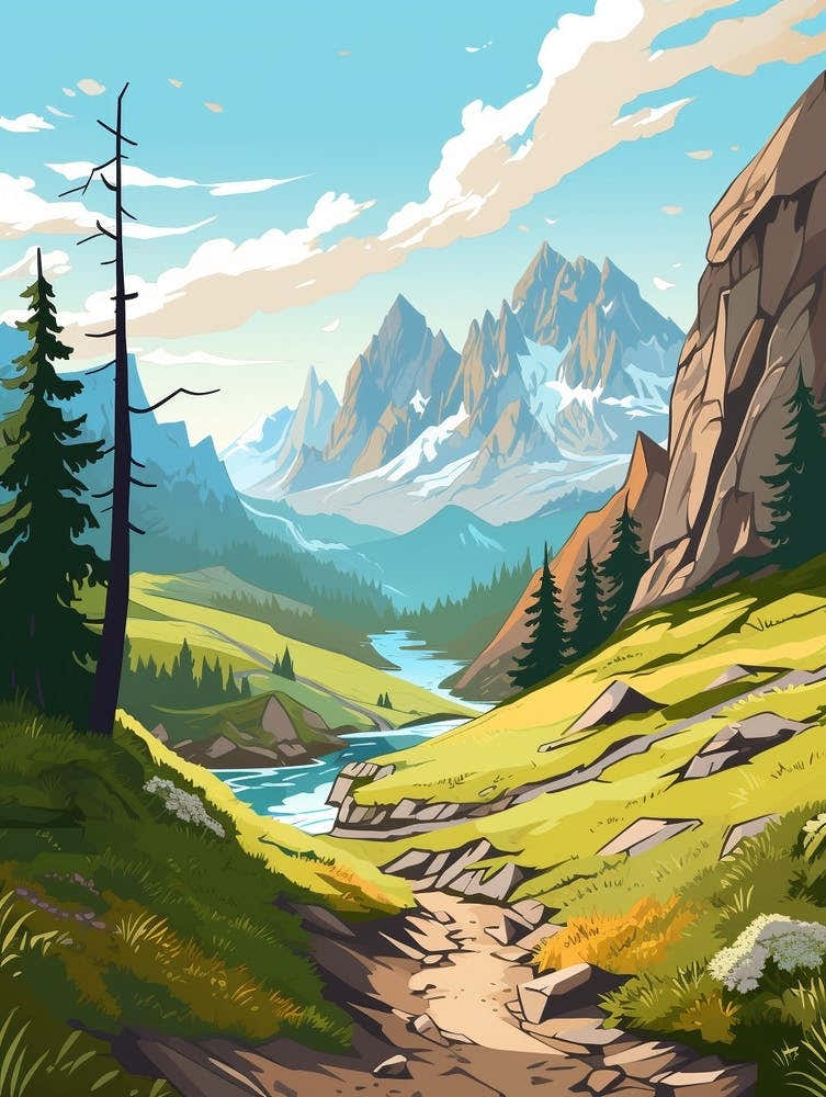 Gr10 France 3 Vintage Travel Illustration