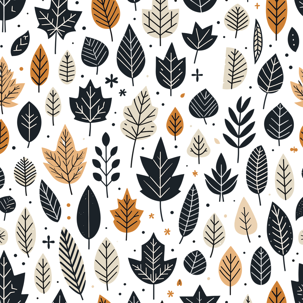 Autumn Leaves Fall Pattern Design Decor Nature Season Beauty Foliage Decoration Background Texture
