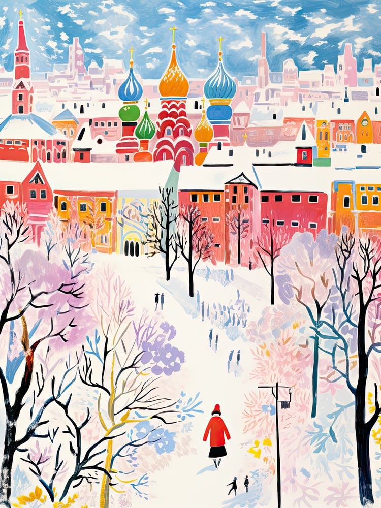 Winter Snow Moscow   Russia Snow Illustration