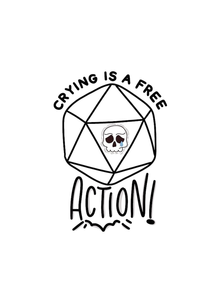 crying is a free action dungeons and dragons
