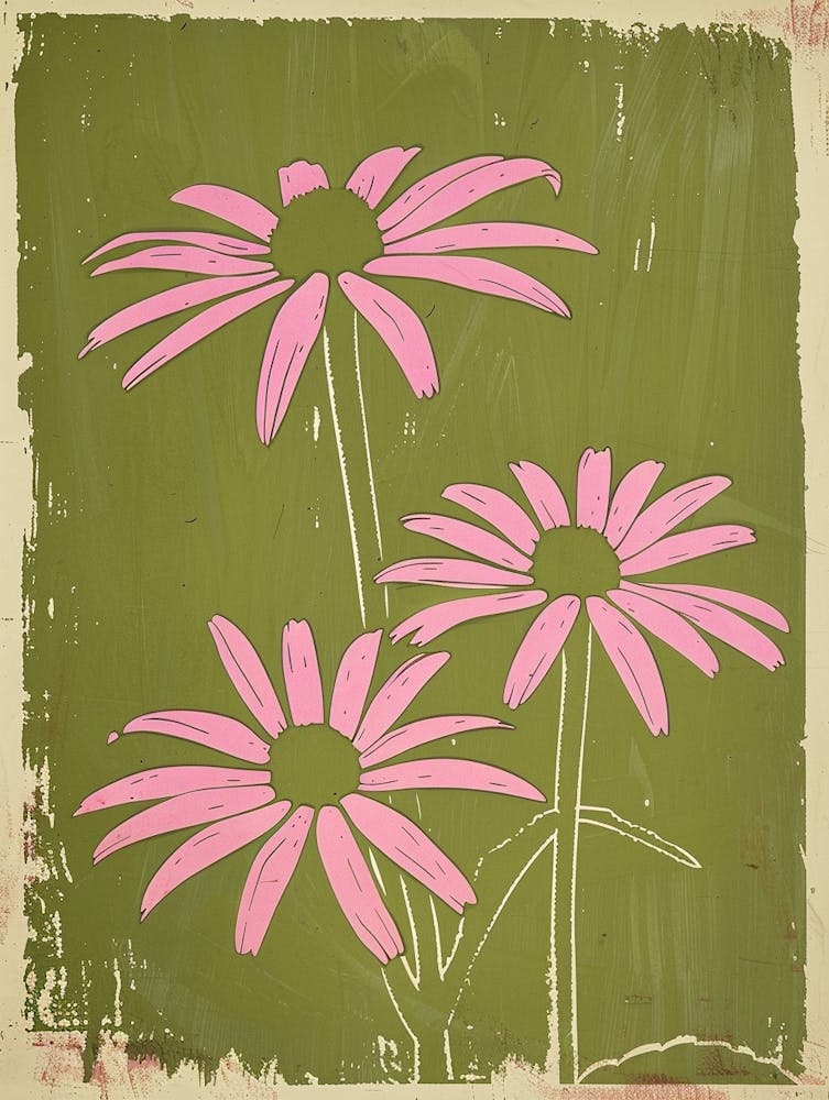 Pink & Green Black Eyed Susan