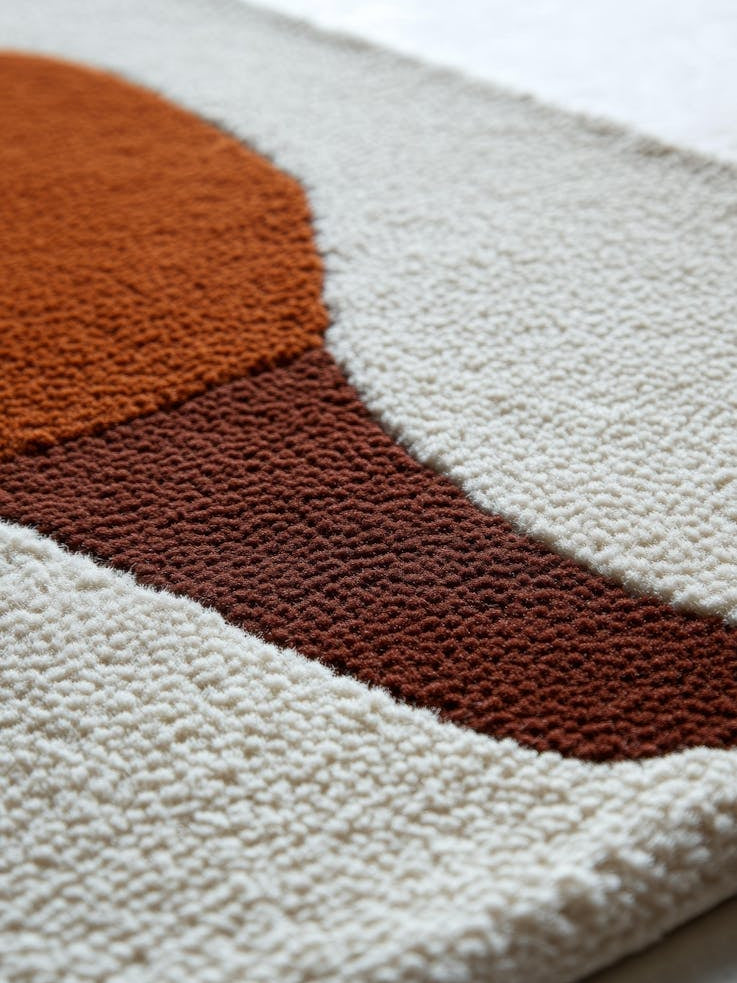 Orange & White Rug