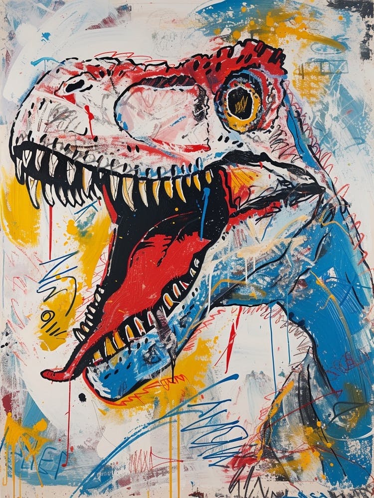 Abstract Graffiti Style Dinosaur 1