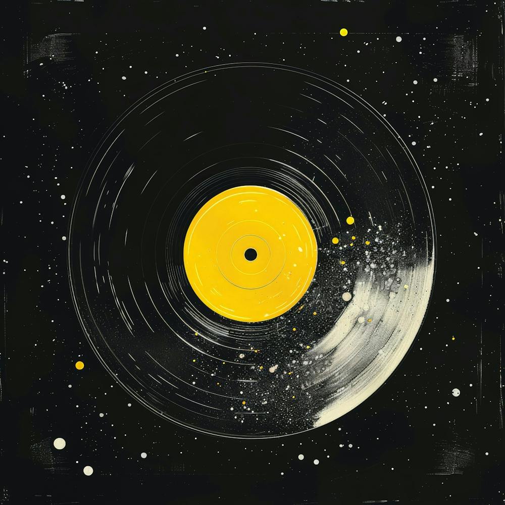 Vinyl Record In Space