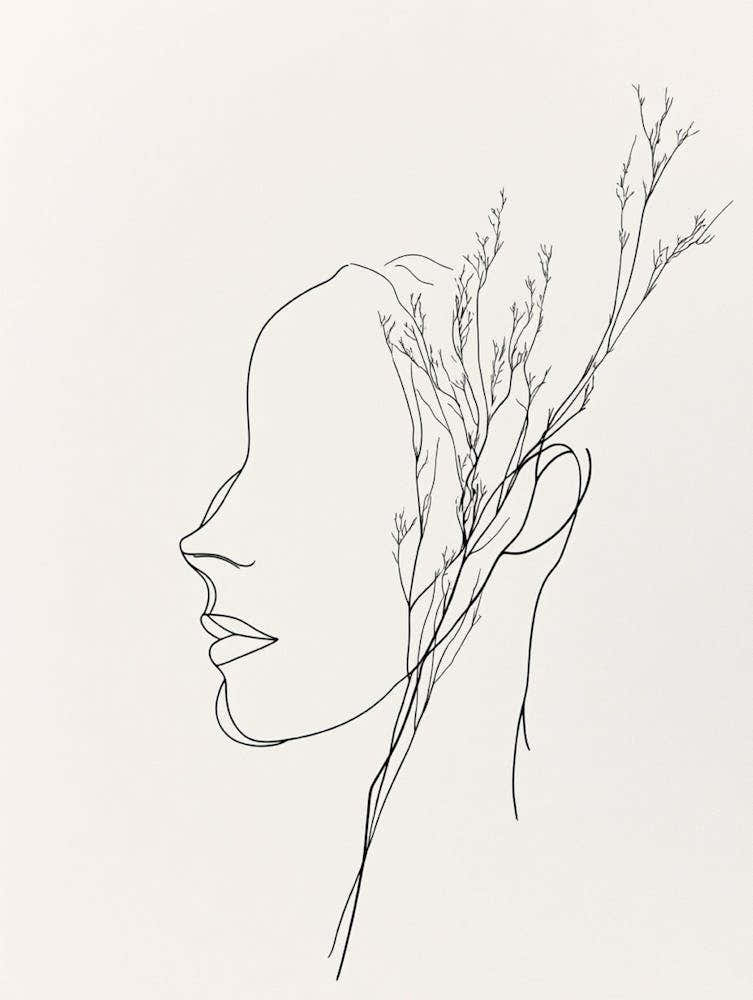 Portrait Of A Woman With Branches