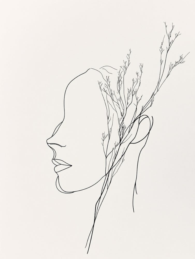 Portrait Of A Woman With Branches