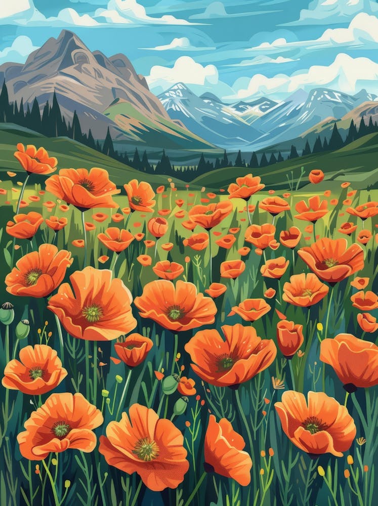 Poppies In The Mountains 4