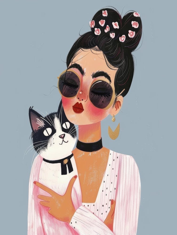 Fille Au Chat 3