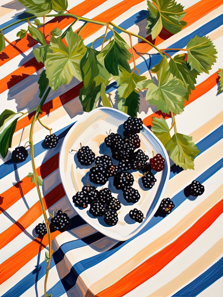 Blackcurrants Fruit Summer Illustration 3