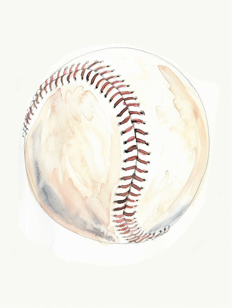 Aquarell-Baseball-Malerei
