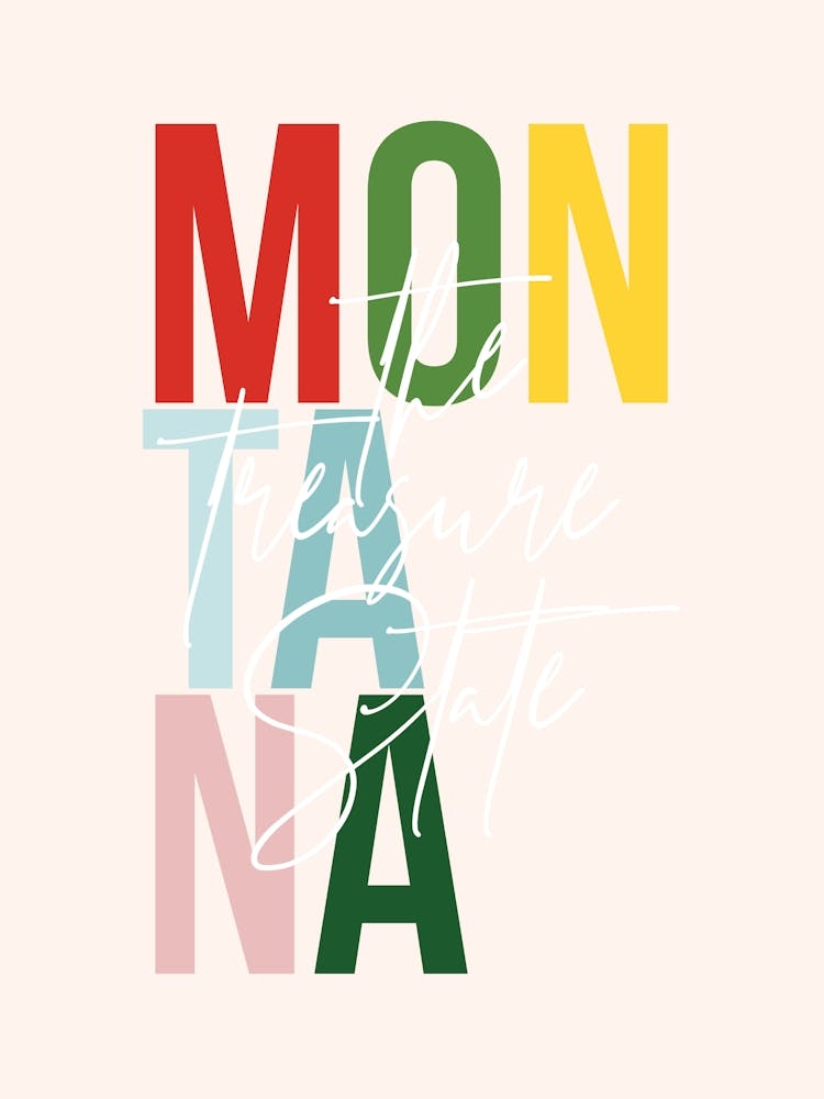 Montana The Treasure State Color