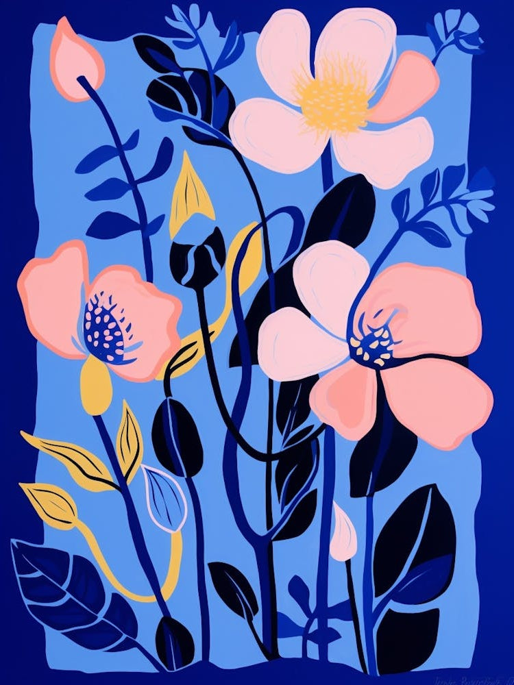 Blue Flower Illustration Freesia 4