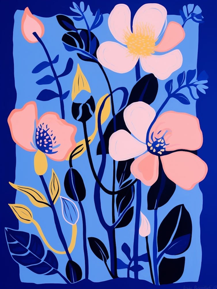 Blue Flower Illustration Freesia 4