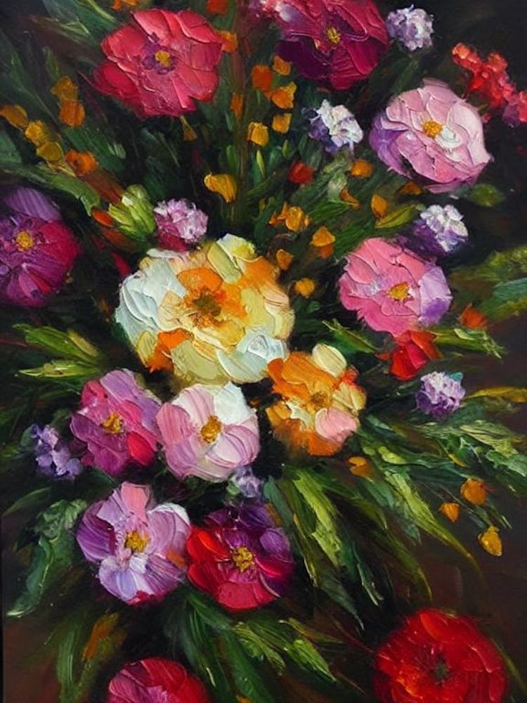 Heather Still Life Oil Painting Flower