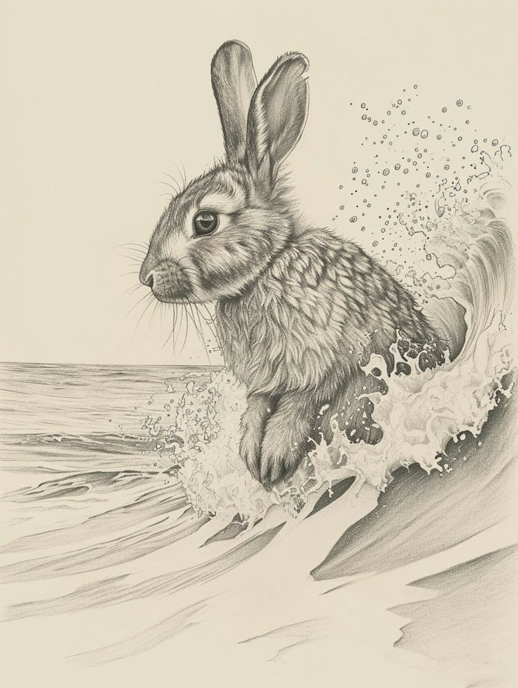 New Zealand Rabbit Drawing 3