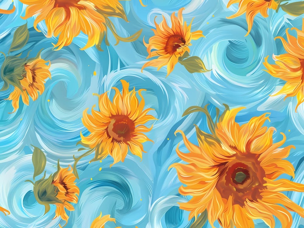 Sunflowers On The Waves 1