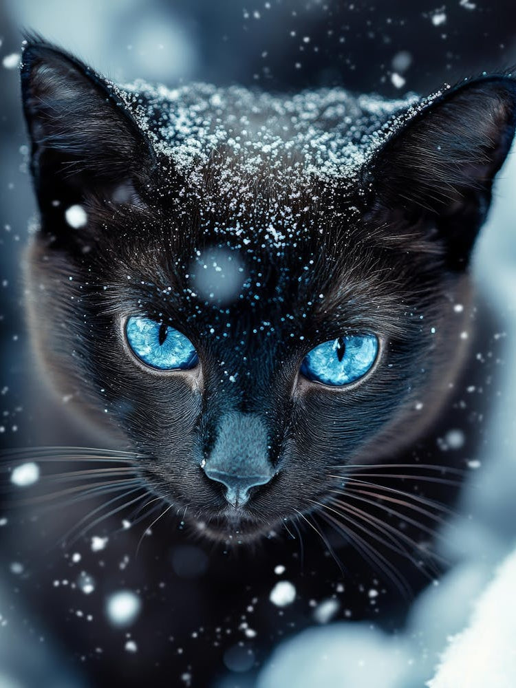 Black Cat With Blue Eyes 4